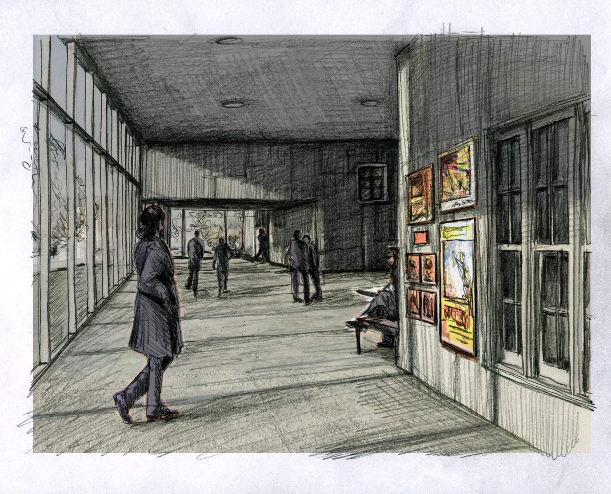 Theatre Lobby Interior - Henning Cultural Center (multimedia)
